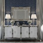 Yumedi Design KA1801DBS - Kerem Konsol, Tv Sehpası, Çok Amaçlı Dolap ve Kahve Köşesi 180CM Safirmeşe-Beyaz-Silver - Safirmeşe - Gümüş