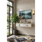 Yumedi Design TDA1205DB -Leyla Duvara Montaj Tv Stand , Tv Sehpası 120CM Safirmeşe- Beyaz - Safirmeşe - Beyaz