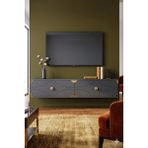 Yumedi Design TDA1297AG -Elifa Duvara Montaj Tv Stand , Tv Sehpası 120CM Antrasit-Gold - Antrasit - Altın