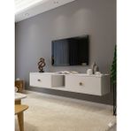 Yumedi Design TDA1501B - Miko Duvara Montaj Tv Stand 150CM Beyaz