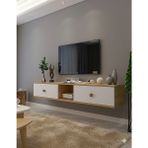 Yumedi Design TDA1501DB - Miko Duvara Montaj Tv Stand 150CM Safirmeşe-Beyaz - Safirmeşe - Beyaz