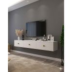 Yumedi Design TDA1801B - Miko Duvara Montaj Tv Stand 180CM Beyaz