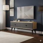 Yumedi Design TSA1202DA - Dündar Tv Stand , Tv Sehpası 120CM Safirmeşe-Antrasit - Safir Meşe - Antrasit