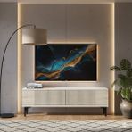 Yumedi Design TSA1203BT - Tarçın Tv Stand , Tv Sehpası 120 cm Beyaz-Traverten - Beyaz - Traverten