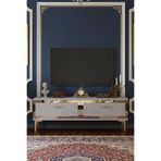YUMEDİ DESİGN TSA1204BG - KEREM TV STAND , TV SEHPASI 120CM BEYAZ-GOLD