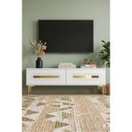 YUMEDİ DESİGN TSA1220BG - ETHEMA TV STAND , TV SEHPASI 120CM BEYAZ-GOLD