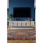 Yumedi Design TSA1238BG - Biga Tv Stand , Tv Sehpası 120CM Beyaz-Gold - Beyaz - Altın