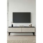 Yumedi Design TSA1299AT - Didema Tv Stand , Tv Sehpası 120CM Antrasit-Traverten - Antrasit - Traverten
