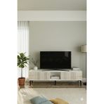Yumedi Design TSA1502BT - Tarçın Tv Stand , Tv Sehpası 150CM Beyaz-Traverten - Beyaz - Traverten