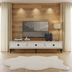 Yumedi Design TSA1801DB - Leyla Tv Stand , Tv Sehpası 180CM Safirmeşe-Beyaz - Safirmeşe - Beyaz