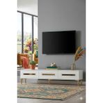 Yumedi Design TSA1806BG - Ethema Tv Stand , Tv Sehpası 180CM Beyaz-Gold - Beyaz - Altın
