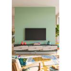 Yumedi Design TSA1813ATS - Başarı Tv Stand , Tv Sehpası 180CM Antrasit-Traverten-Silver - Antrasit - Silves