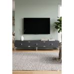 Yumedi Design TSA1897AS - Elifa Tv Stand , Tv Sehpası 180CM Antrasit-Silver - Antrasit - Gümüş