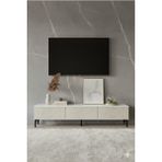 Yumedi Design TSA1899BT - Didema Tv Stand , Tv Sehpası 180CM Beyaz-Traverten - Beyaz - Traverten