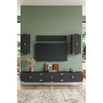 Yumedi Design TVR1897AS - Elifa Tv Ünitesi Takımı 180CM Antrasit-Silver - Antrasit - Gümüş