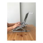 Yumer Uzay Gri, Katlanır, Çelik Laptop Standı Soğutucu Notebook Dizüstü Macbook, Tüm Ekranlarla Uyumlu