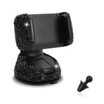 Yumfugu Pack-1 Bling Araç Telefonu Tutucu, 360 Derece Ayarlanabilir Parlak Araç Telefonu Montajı, Evrensel Kristal Yapay Elmas Telefon Standı, Ön Cam Gösterge Paneli ve Hava Çıkışı için Araba
