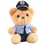 Yummy 15Cm Polis Ayı Peluş Kolye Anahtarlık (Yurt Dışından) - Mavi