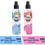 Yumoş Jet Fresh Giysi Spreyi Orkide ve Lilyum 2 x 200 ml Pembe Renk Temizlik Seti