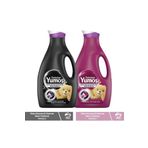 Yumoş Sıvı Çamaşır Deterjanı Renkli Giysiler Için Renk Koruma 2520 Ml + Solmayan Siyahlar 2520 Ml