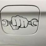 Yumruk Anahtar mekanik funny sticker araba Stickerı