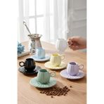 Yumuk Shop Balkabağı 6 Kişilik Renkli Kahve Fincanı Takımı 90 ml