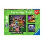 Yumurcak Toyz 56217 Minecraft 3X49 Parça Ravensburger Puzzle Kız Erkek Çocuk Oyuncak Eğitici Oyuncaklar