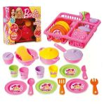 Yumurcak Toyz Orjinal Barbie Kutulu Bulaşık Seti Oyuncak Kız Erkek Çocuk Oyuncak Eğitici Oyuncaklar
