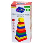 Yumurcak Toyz Playwood Ahşap Dikdörtgen Renkli Kule Kız Erkek Çocuk Oyuncak Eğitici Oyuncaklar