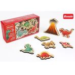 Yumurcak Toyz Rossie Mıknatıslı Ahşap Dinozorlar Kız Erkek Çocuk Oyuncak Eğitici Oyuncaklar