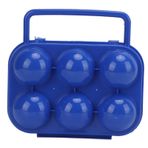 Yumurta Tutucu, Taşınabilir ABS 6 Izgara Yumurta Depolama Taşıyıcı Karton Kamp Konteyneri Bağımsız Bölünme Ve Ev Mutfak Açık Piknik Yürüyüş Depolama (BLUE)