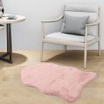 Yumuşacık Tüylü Yumuşak Dokulu Premium Kaliteli Tekkafa Tavşan Post Shaggy Halı Pembe - 150 x 300