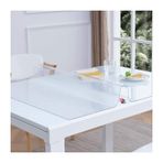 Yumuşak Cam Masa Örtüsü Koruyucu Su Geçirmez ve Isıya Dayanıklı Kaymaz Mutfak Masa Çay Masası Temizle 1 mm Kalın 80x290 cm