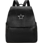 Yumuşak Deri Kadın Sırt Çantası Depolama Seyahat Crossbody Sırt Çantası Rahat Çanta (Yurt Dışından) - Antrasit - Siyah