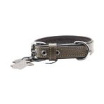 Yumuşak Dokulu Gerçek Deri Flatiron Köpek Boyun Tasması 3x54cm, Toprak Kahverengi