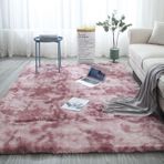 Yumuşak Dokunuş Dökülmeyen Kabarık Mor Toz Alan Halısı 200,7 x 248,9 cm - Yatak Odası Oturma Odası için Ekstra Büyük Tüylü Halı - Kaymaz Kaymaz Alan Halısı