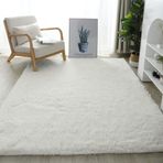 Yumuşak kabarık bej sevişmek halı 200x300 cm oturma odası yatak odası çocuklar kız erkek kreş Modern kürklü uzun kürk alan halı kapalı dekor için