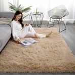 Yumuşak Kabarık Modern Yüksek Havlı Halı 200x300 Yıkanabilir Oturma Odası Yatak Odası Kreş için (80x120 cm Antrasit)