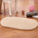 Yumuşak Kaymaz Banyo Paspası Emici Oval Banyo Halısı Peluş Halı Banyo Oturma Odası Yatak Odası için Deve Rengi 50x120cm - Mükemmel Ev Dekoru!