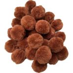 Yumuşak Keçe El Yapımı Merinos Yün Ponpon – 3 cm (25 Adet, Yumuşak & Doğal)
