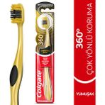 Yumuşak Kıllı Colgate 360 Charcoal Gold Diş Fırçası Çok Yönlü Koruma ile Etkili Temizlik