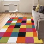 Yumuşak Kısa Tüylü Halı Oturma Odası Yatak Odası Modern Koridor Banyo Mutfak Ofis Kanepe Dekoratif Balkon 150x150 cm Renkli Kontrollü Tasarım