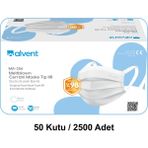 Yumuşak Kulaklı Meltblown Cerrahi Maske 50 Kutu - Beyaz