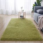 Yumuşak Mavi Oturma Odası Halısı 60 x 120 cm Süper Yumuşak Modern Uzun Tüylü Halı Yatak Odası ve Çocuk Odaları için