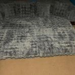 Yumuşak Peluş Kanepe Paspası Kanepe Tezgah Paspasları için Yastıklı Pencere Koltuk Kılıfı Alan Kilimleri Ped 35,43 X 82,67 inç/90 X 210 cm Gri