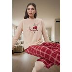 Yumuşak Polar Kumaşlı Ekose Pijama Takımı Kışlık Konfor Özel Tasarım Özenle Seçilmiş