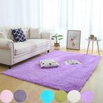 Yumuşak Shaggy Halı 40x60 cm Makinede Yıkanabilir Kaymaz Oturma Odası Yatak Odası veya Çocuk Odası için Mükemmel Bej
