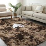 Yumuşak Shaggy Halı 80x140 cm Yıkanabilir Kaymaz Peluş Halı Oturma Odası Yatak Odası Yemek Odası için Açık Gri