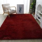 Yumuşak Shaggy Halı Oturma Odası Yatak Odası Kreş Büyük Yıkanabilir Kaymaz Modern Bej Alan Kilim 200x300 cm