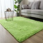 Yumuşak Shaggy Yüksek Tüylü Halı Oturma Odası Yatak Odası Çocuk Odası için - Kaymaz Kabarık Yeşil Halı (40 x 60 cm)